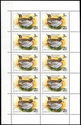 Eurasian Teal (Anas crecca) Booklet Pane (surcharged stamps)