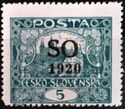 Hradcany at Prague - overprint S O 1920