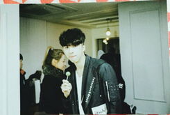 Boys' record album postcard