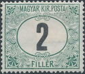 Magyar Kir Posta, wmk. 6 sideways
