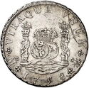 8 Reales (Ferdinand VI MM Imperial crowned left pillar)
