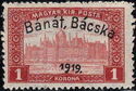Overprint: 'Bánát Bácska 1919'