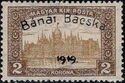 Black overprint: 'Bánát Bácska 1919'