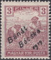 Overprint: 'Bánát Bácska 1919'