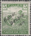 Overprint: 'Bánát Bácska 1919'