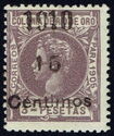 Issue of 1905 Surcharged 1910 and Value