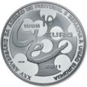 10 Euro (25th Anniversary of EU Membership of Portugal a...)