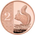 2 Pence (Squirrel - Gold)