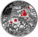1 Crown (70th Anniversary of D-Day Red Poppies - Silver)