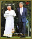 Pope John Paul II and President Bill Clinton