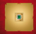 19th Century Brooch with Square Cut Columbian Emerald