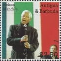 Nelson Mandela Standing with Microphone