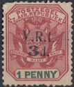Transvaal stamp V.R.I overprinted in Lydenburg