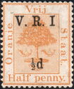 Orange tree, overprinted V.R.I.
