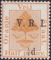 Orange tree, overprinted V.R.I.
