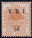 Orange tree, overprinted V.R.I.