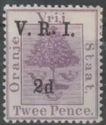 Orange tree, overprinted V.R.I.