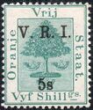 Orange tree, overprinted V.R.I.