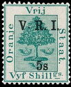 Orange tree, overprinted V.R.I.