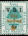 Orange tree, overprinted V.R.I.