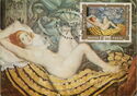 "Honi soit qui mal y pense" (reclining nude) by István Csók