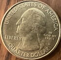 25 Cents / Quarter (Mount Rushmore, South Dakota-Gold plated)