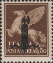 Airmail, Pegasus - Black Ovpt. Fasces - Essay