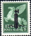 Airmail, Pegasus - Black Ovpt. Fasces - Essay
