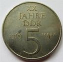 5 Mark (20th Anniversary of the founding of the GDR 1949-1969)