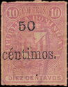 Coat of arms surcharged 50c on 10c