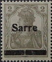 Germania, overprint 'Sarre'