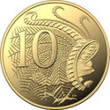 10 Cents (Lyrebird - 2nd portrait Gold)