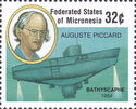 Auguste Piccard (1884-1962) and Bathyscaphe, 1954