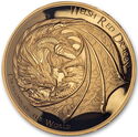 5 Dollars (Dragons of the World - Welsh Red Dragon - Gold)