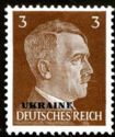 Overprint UKRAINE over Hitler