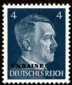 Overprint UKRAINE over Hitler