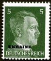 Overprint UKRAINE over Hitler