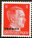 Overprint UKRAINE over Hitler