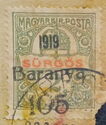 Black overprint: '1919 Baranya'