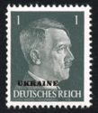 Overprint UKRAINE over Hitler