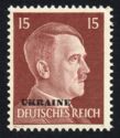 Overprint UKRAINE over Hitler