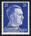 Overprint UKRAINE over Hitler