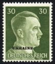 Overprint UKRAINE over Hitler