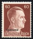 Overprint UKRAINE over Hitler