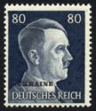 Overprint UKRAINE over Hitler