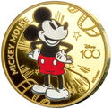 25 Cents (Disney100 Years of Wonder - Mickey Mouse Gilded Color)