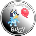 1 Dollar (Bluey Dollarbucks - Bluey with Balloon - Silver Color)