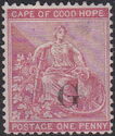 Allegory of Hope overprinted with BLACK 'G' Type 2