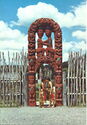 Maori Maidens "Press Noses" the customary Maori greeting, at the entrance to the