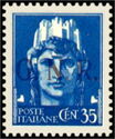"Italia Turrita" - Ovpt. G.N.R, Brescia issue, 2nd type